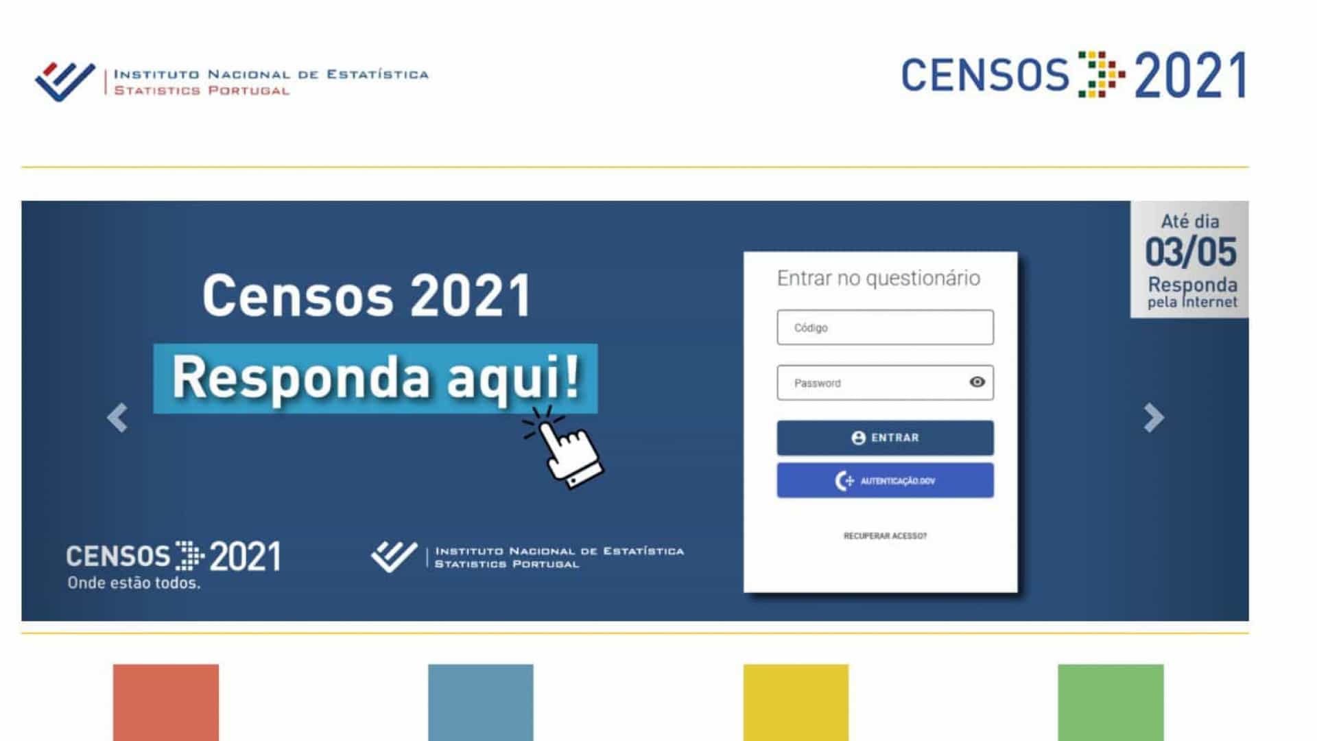 Já tem os códigos dos Censos 2021? Pode responder a partir de hoje